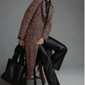 Anthropologie If By Sea Confetti Tweed Coat NWT